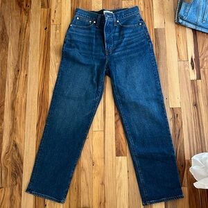 Madewell, Dark washed Jeans. Never worn and still has tags on them.